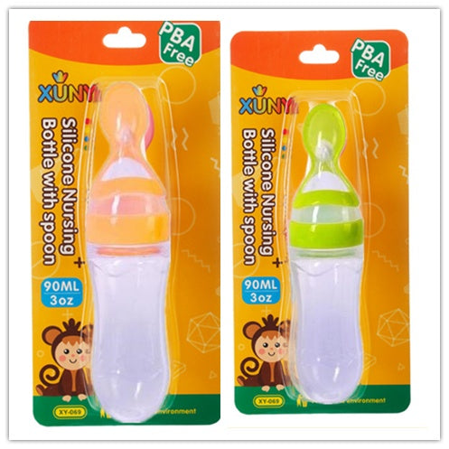 Silicone Feeding Bottle Spoon / Squeeze feeding spoon