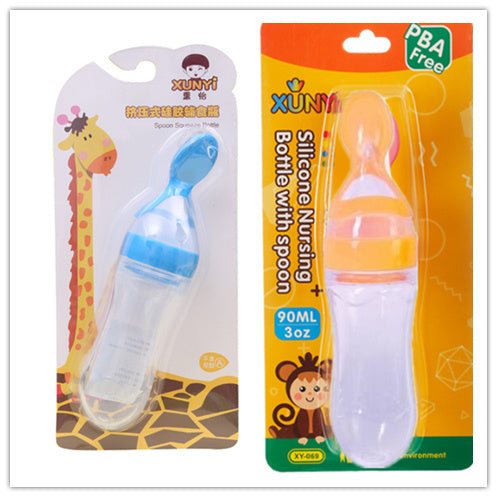 Silicone Feeding Bottle Spoon / Squeeze feeding spoon