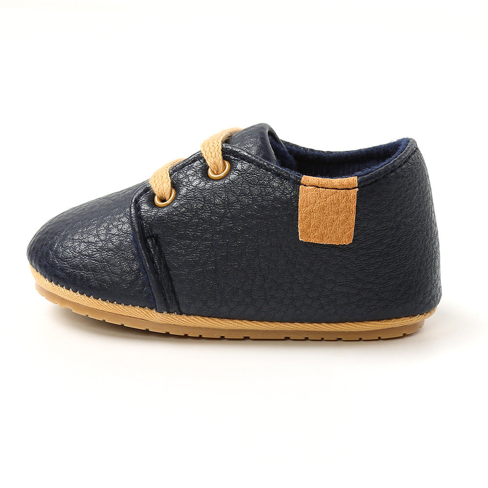 Luxury Soft Leather Baby Moccasins | Newborn & Toddler First Walker Shoes with Rubber Sole