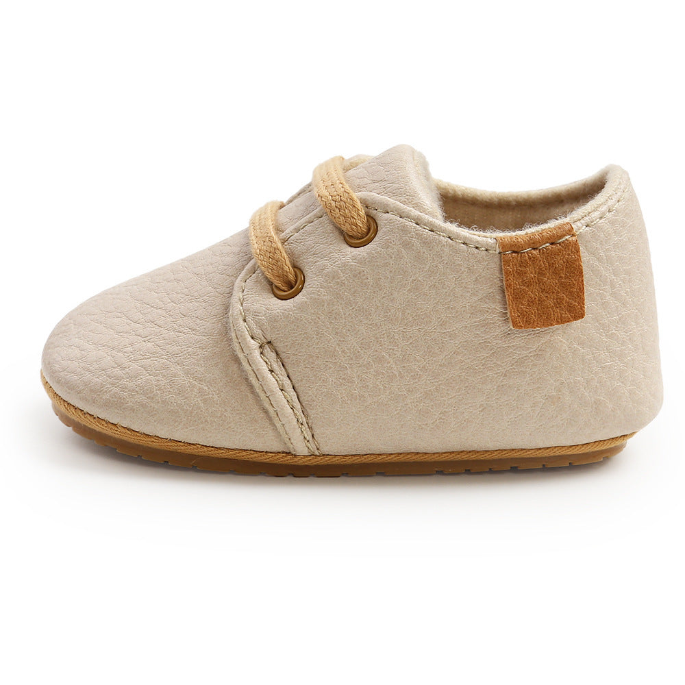 Luxury Soft Leather Baby Moccasins | Newborn & Toddler First Walker Shoes with Rubber Sole