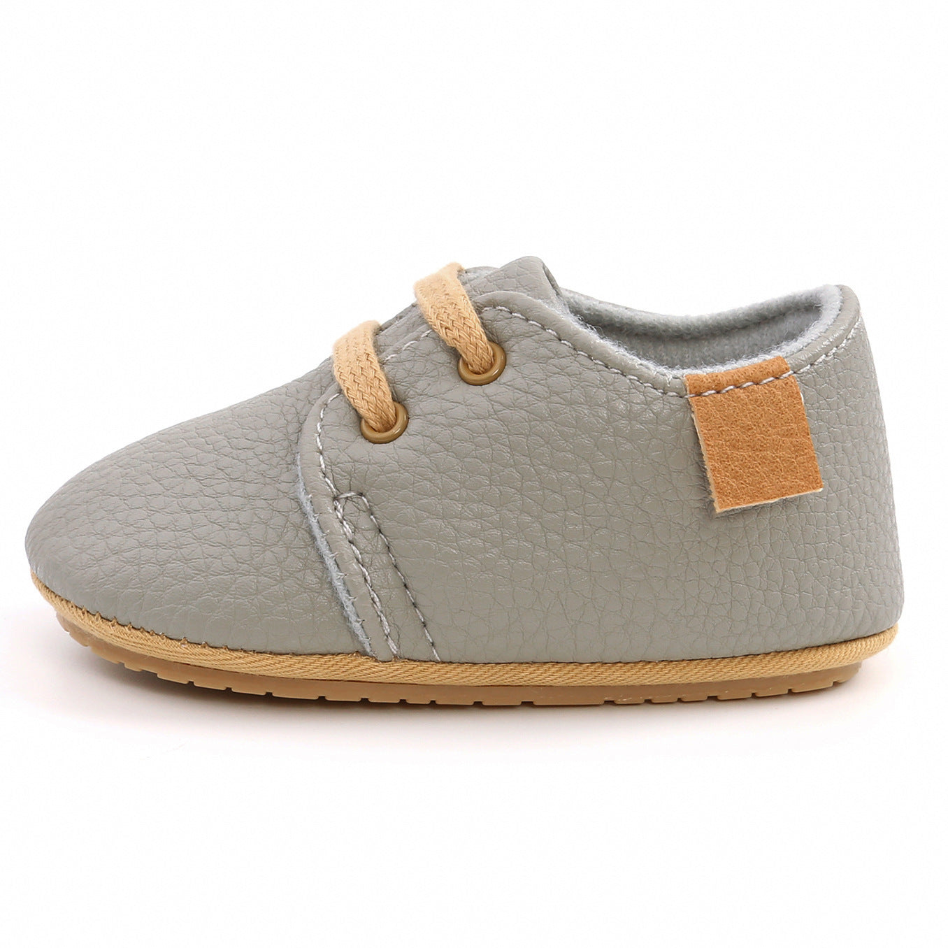 Luxury Soft Leather Baby Moccasins | Newborn & Toddler First Walker Shoes with Rubber Sole