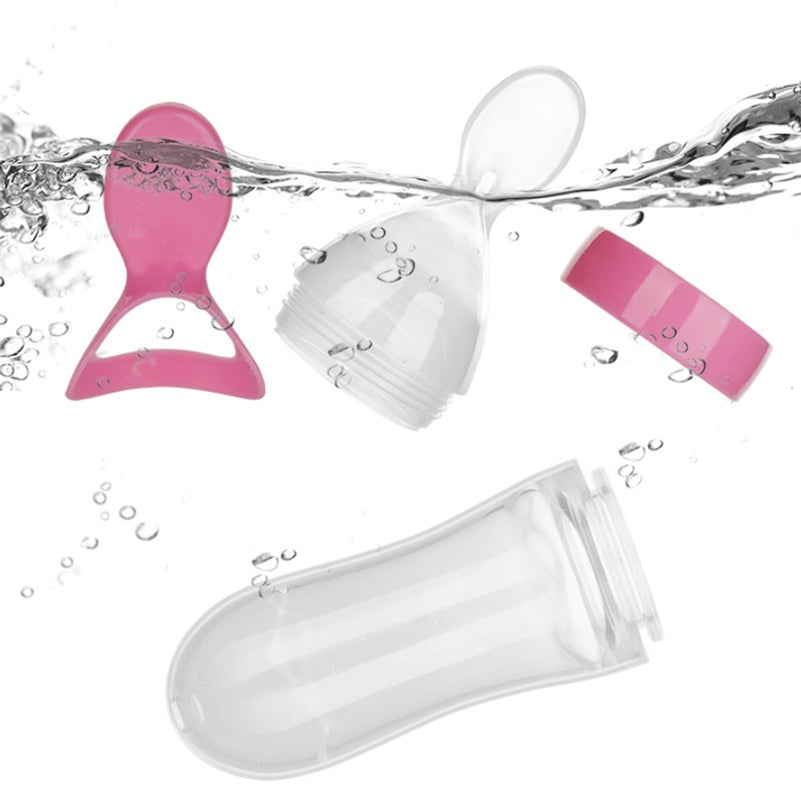 Silicone Feeding Bottle Spoon / Squeeze feeding spoon