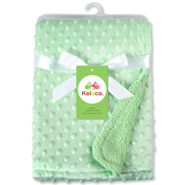 Newborn Swaddle Wrap Blanket – Soft Polar Dot Baby Bedding