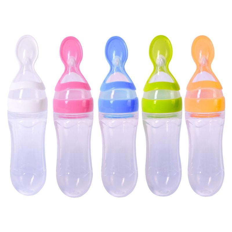 Silicone Feeding Bottle Spoon / Squeeze feeding spoon