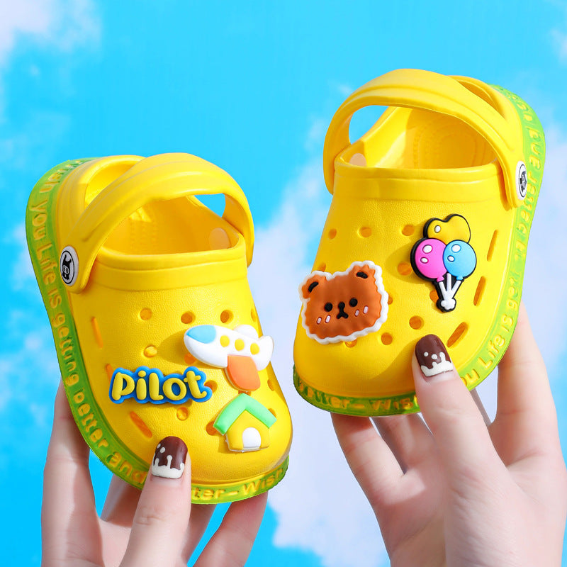 Kids Cartoon Hole Sandals | Lightweight Summer Cave Shoes for Boys & Girls