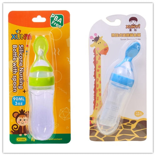 Silicone Feeding Bottle Spoon / Squeeze feeding spoon