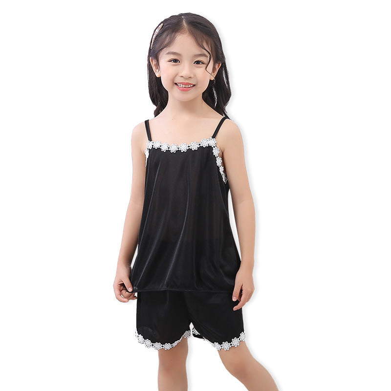 New Cute Girls' Sling Pajamas | Lightweight Summer Sleepwear for Kids
