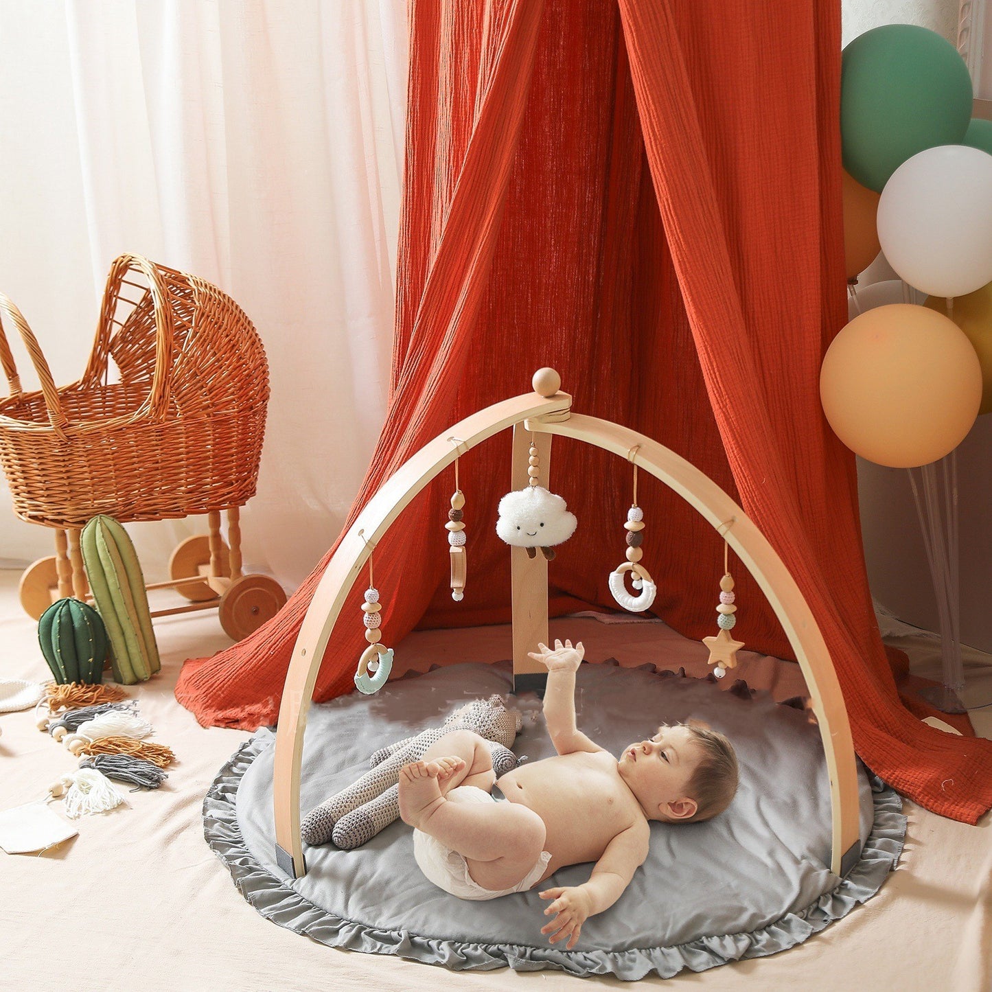 Baby Fitness Play Gym | Supportive Activity Frame for Bedroom or Nursery