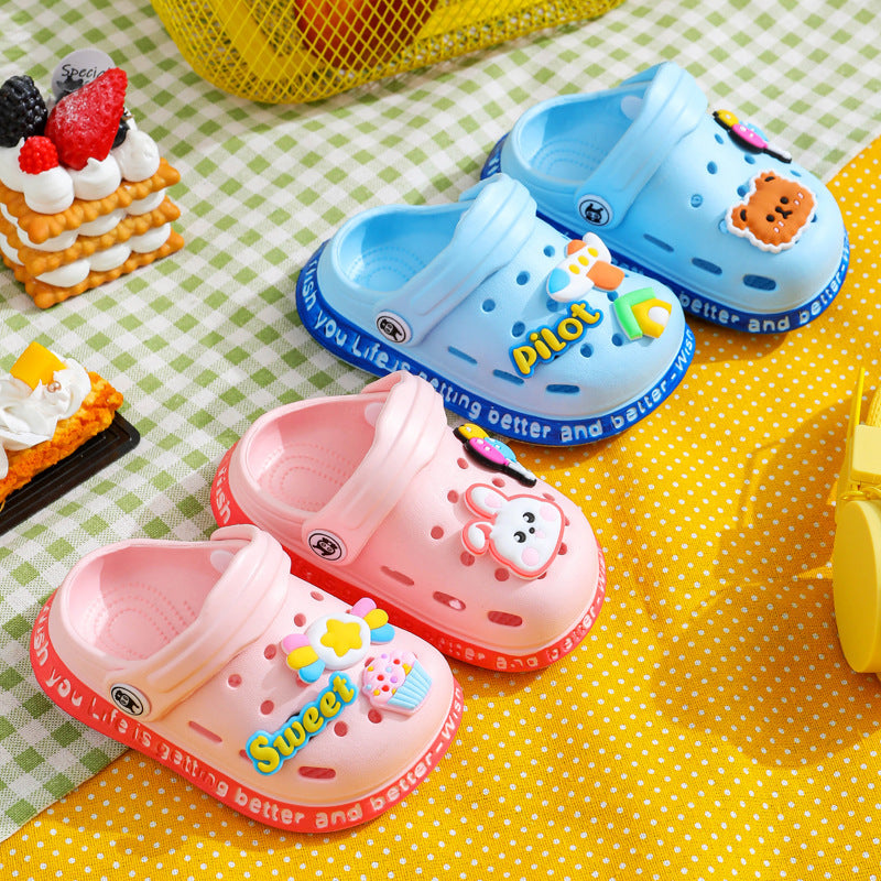 Kids Cartoon Hole Sandals | Lightweight Summer Cave Shoes for Boys & Girls