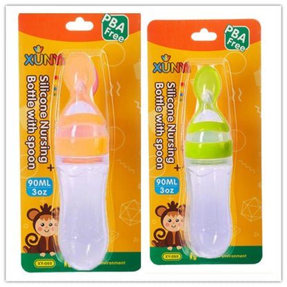 Silicone Feeding Bottle Spoon / Squeeze feeding spoon