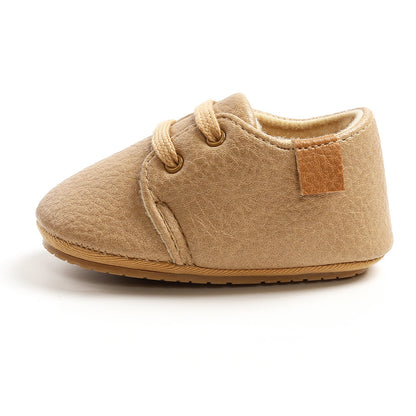 Luxury Soft Leather Baby Moccasins | Newborn & Toddler First Walker Shoes with Rubber Sole