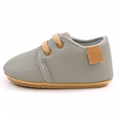 Luxury Soft Leather Baby Moccasins | Newborn & Toddler First Walker Shoes with Rubber Sole