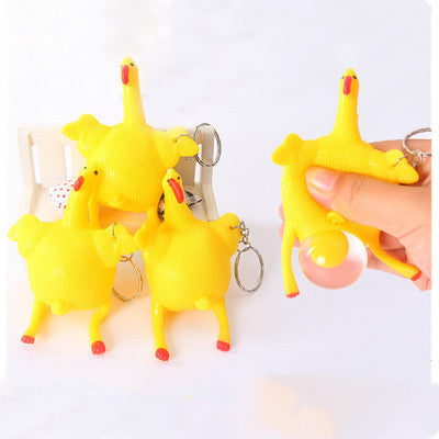 Egg-Laying Chicken Squeeze Toy