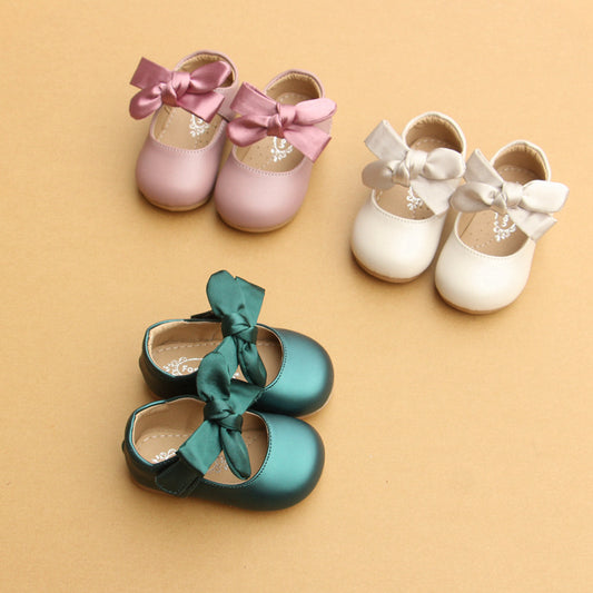 Girls' Soft Sole Princess Shoes | Bowknot Step Shoes for Toddlers & Little Girls