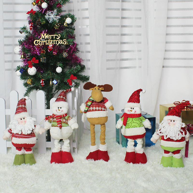 Stretchy-Leg Santa, Snowman & Reindeer Figure