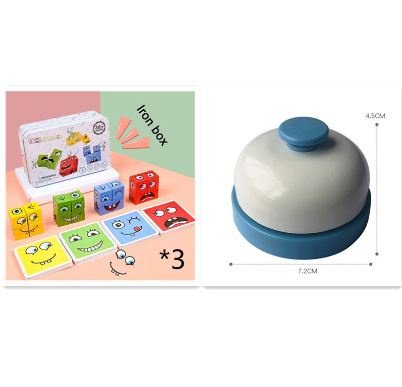 Wooden Expressions Matching Block Puzzle/ Emotion Recognition & Educational Brain Game