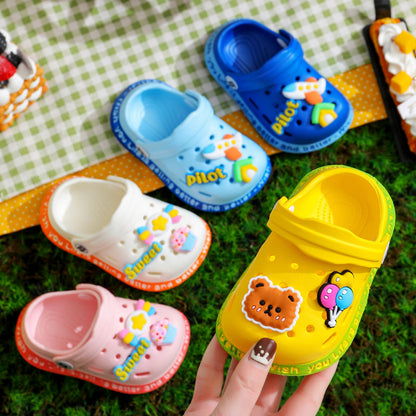 Kids Cartoon Hole Sandals | Lightweight Summer Cave Shoes for Boys & Girls