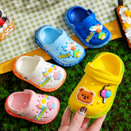Kids Cartoon Hole Sandals | Lightweight Summer Cave Shoes for Boys & Girls