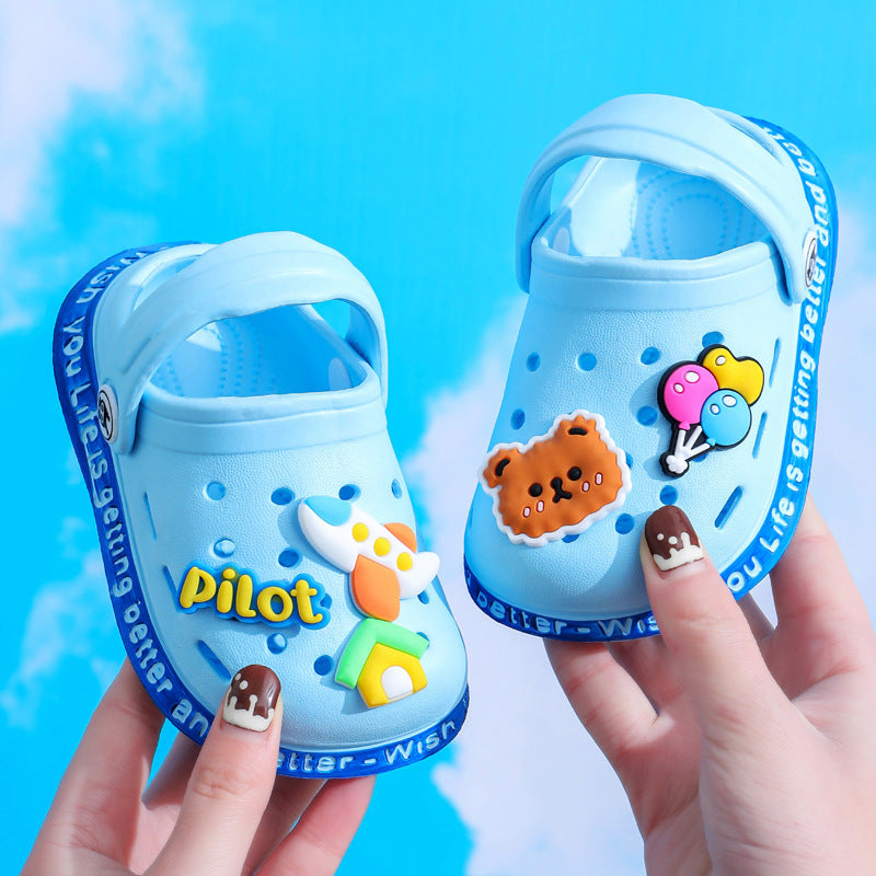 Kids Cartoon Hole Sandals | Lightweight Summer Cave Shoes for Boys & Girls