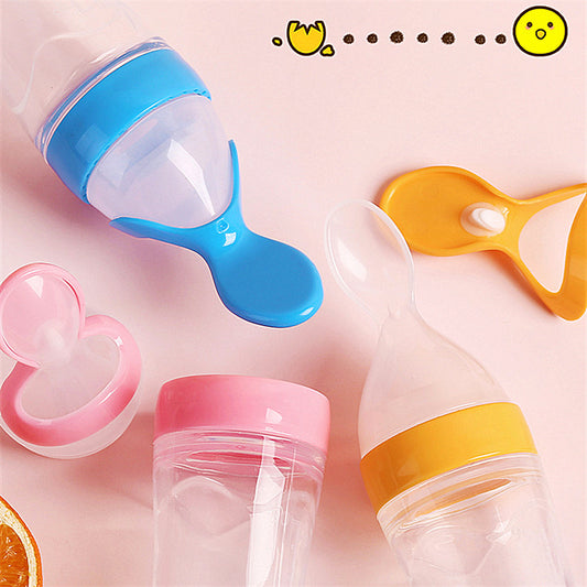 Silicone Feeding Bottle Spoon / Squeeze feeding spoon