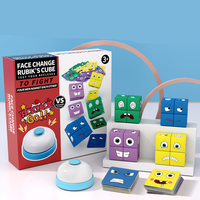 Wooden Expressions Matching Block Puzzle/ Emotion Recognition & Educational Brain Game