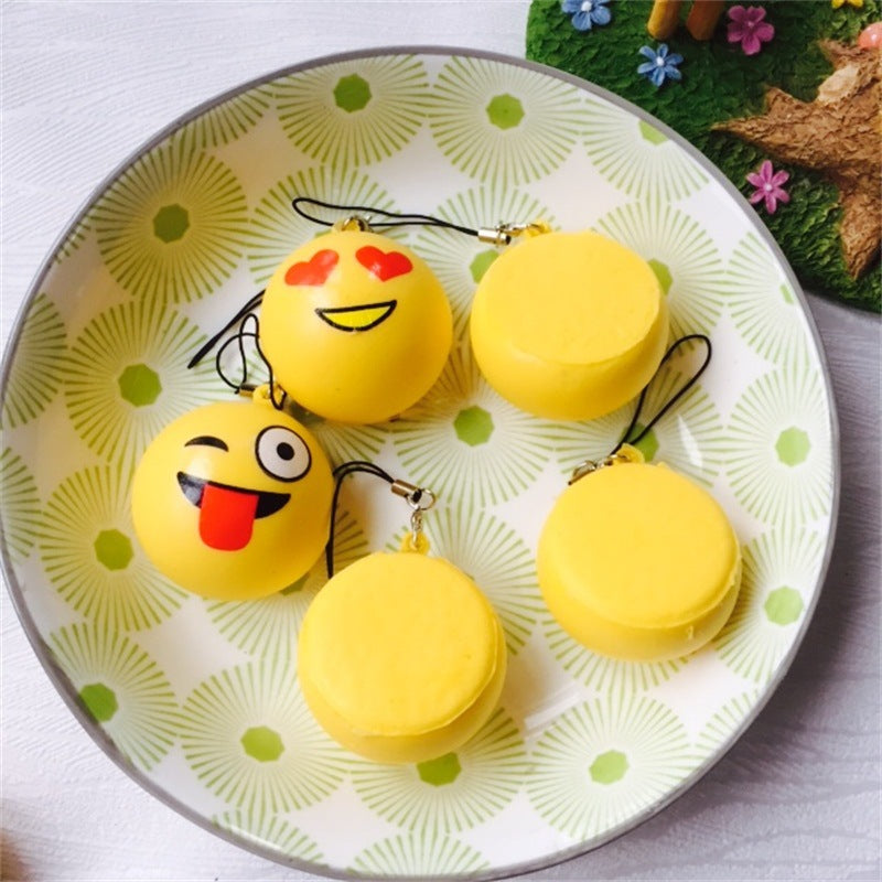 Bread Face Squishy Keychain