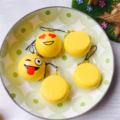 Bread Face Squishy Keychain