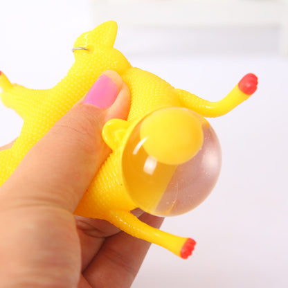 Egg-Laying Chicken Squeeze Toy