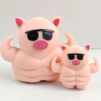 Muscle Piggy Squeeze Toy