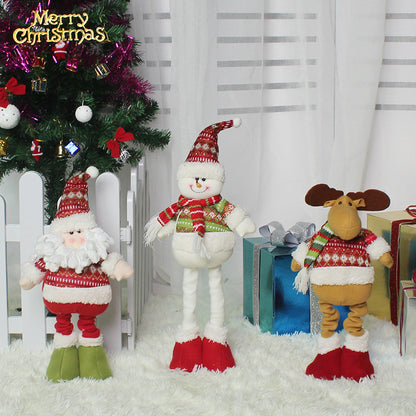 Stretchy-Leg Santa, Snowman & Reindeer Figure