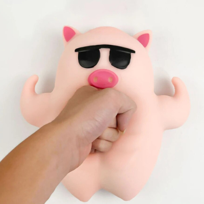 Muscle Piggy Squeeze Toy