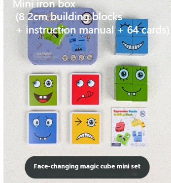 Wooden Expressions Matching Block Puzzle/ Emotion Recognition & Educational Brain Game
