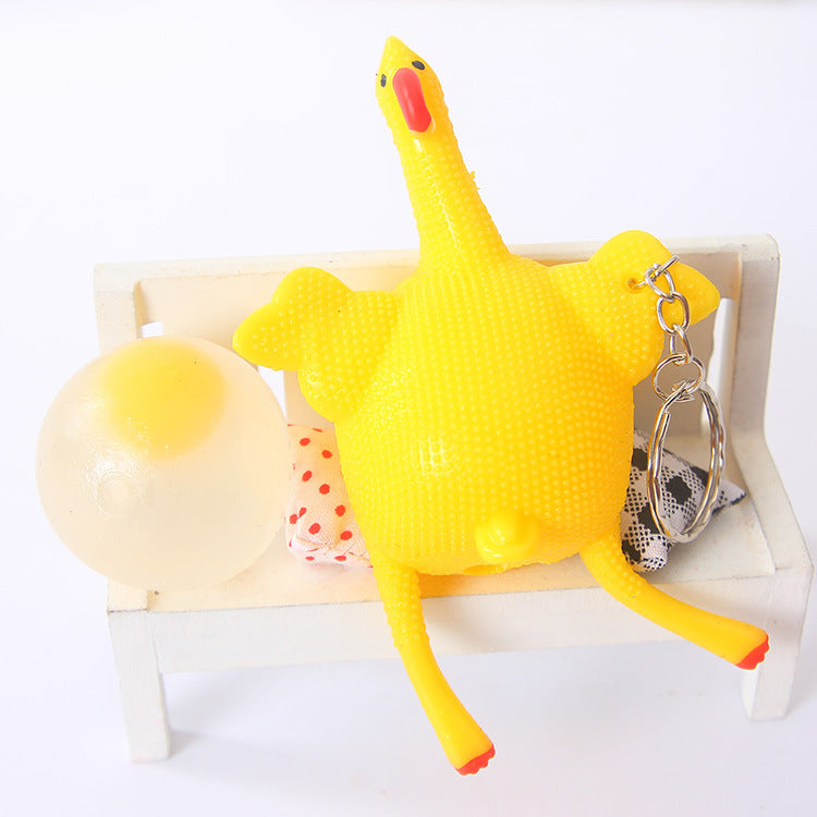 Egg-Laying Chicken Squeeze Toy