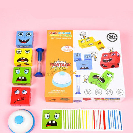 Wooden Expressions Matching Block Puzzle/ Emotion Recognition & Educational Brain Game